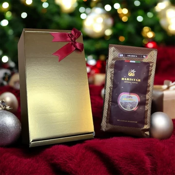 1kg 88% Arabica – 12% Robusta szemes kávé arany díszdobozban