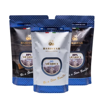 1db 100% Arabica Koffeinmentes + Karamell Koffeinmentes + Csokis mogyoró Koffeinmentes (3x175g)