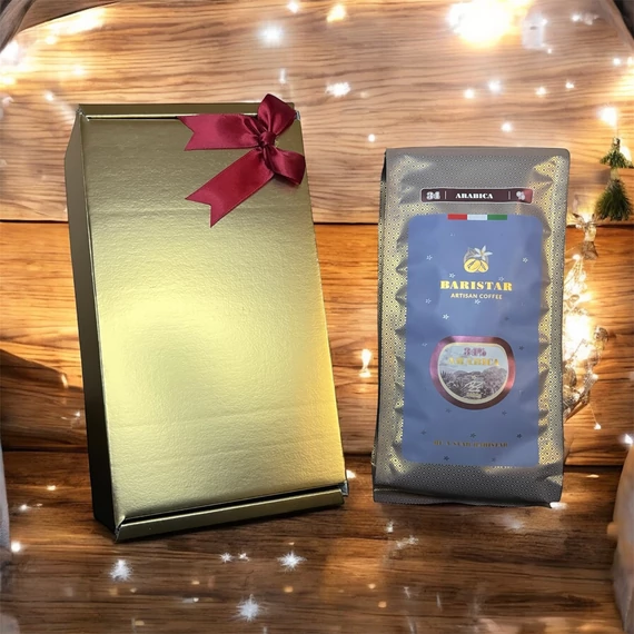 1kg 34% Arabica – 66% Robusta szemes kávé arany díszdobozban