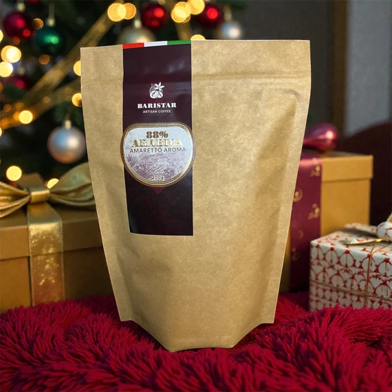 200g 88%Arabica-12%Robusta AMARETTO ízű szemes kávé